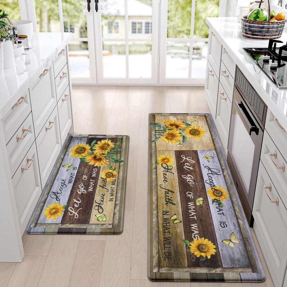 VIKAMA1PC Luxury-style High-end Long-shaped Floor Mat for Kitchen Anti-slip and Stain-resistant Floor Covering for Home Decor