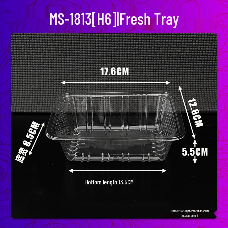 Transparent Disposable Fruit & Vegetable Tray - Fresh Food Packaging Box Without Lid