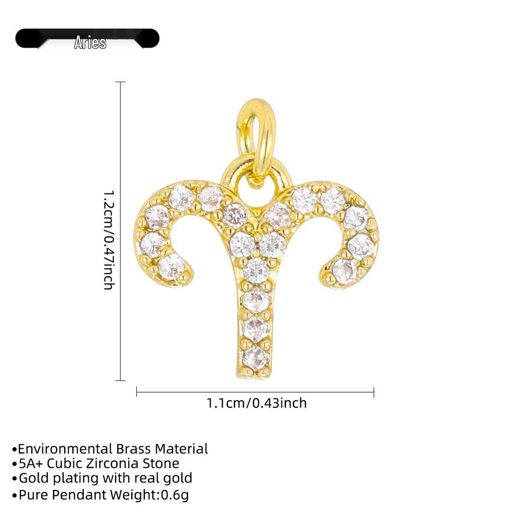 Zodiac Diamond Inlaid Necklace: 18K Gold-Plated Luxury Clavicle Chain