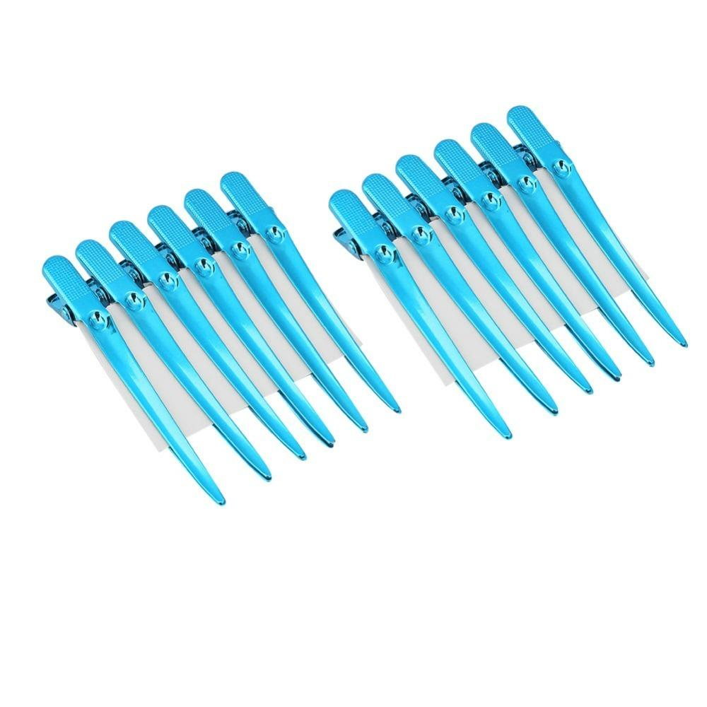 12pcs Professional Salon Hair Clips Durable Sectioning Hairpins Duck Bill Clamps  For Salon Styling