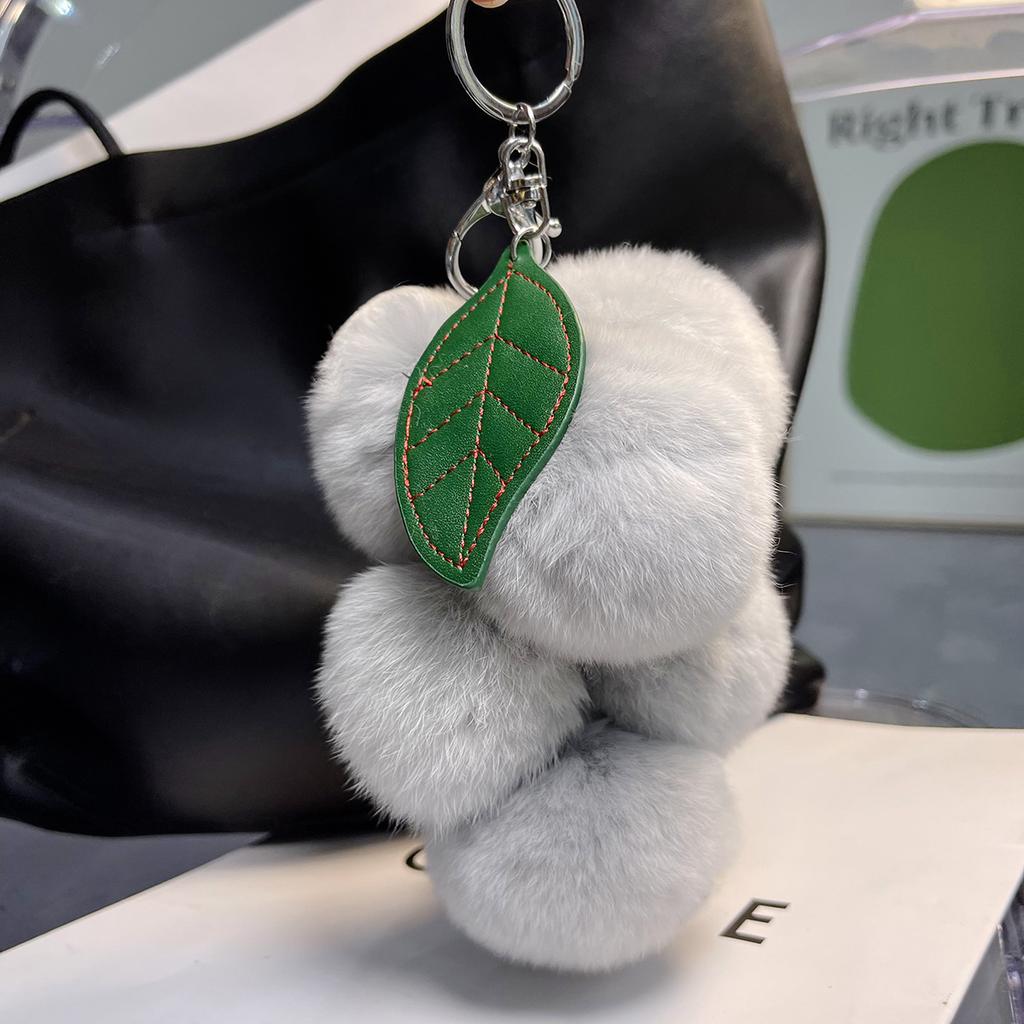 Imitation Rex Rabbit Fur Cute Ball Fur Pendant Fruit Grape Bag Pendant Plush Car Keychain