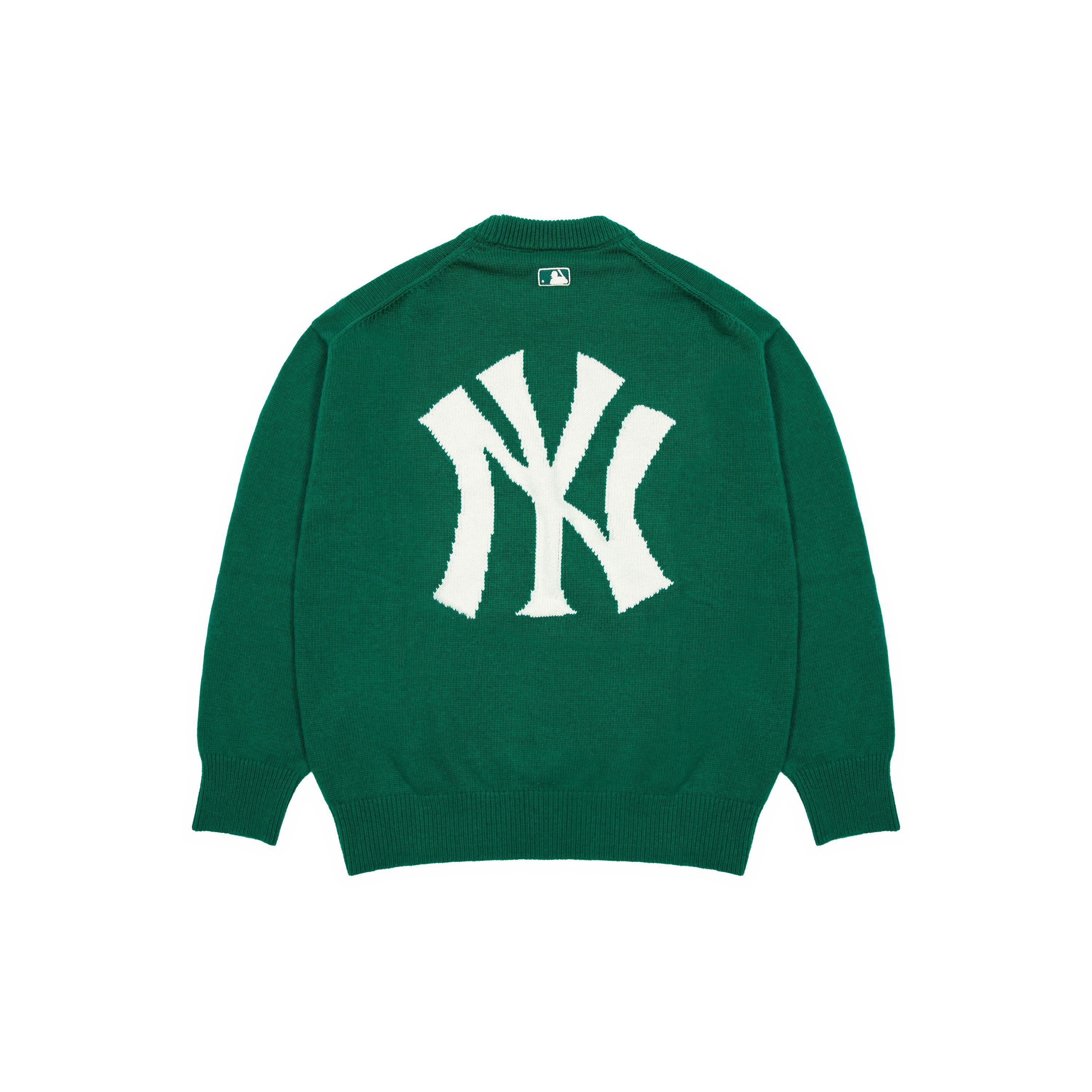 MLB Herfst/Winter 2022 New York Yankees Herfst/Winter 2022 Ronde Hals Lange Mouwen Gebreide Trui Uniseks trui Groen 3AKPB0126-50GNS XL
