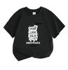 Kids Boys Girls Crew Neck Short Sleeve 100% Cotton T-Shirt, Graffiti Don't Look Back Print Casual Oversized Soft Basic Tee for Children 122-152cm Heig