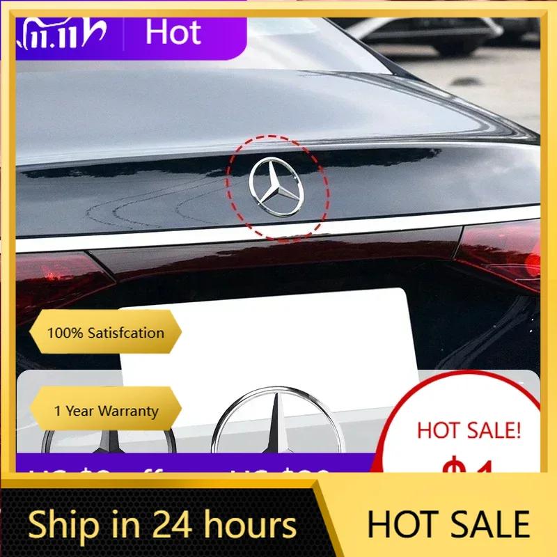 XEKVA1 For Mercedes Benz 9cm Car Rear Decal Trunk Emblem Sticker For Mercedes Benz S320 W164 W203 W204 W168 C180 E320 A200 CLA CLK CLS