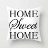 Gray White Black Letter Home Decoration Pillowcase Square  Party Sofa  Office  Cushion Cover