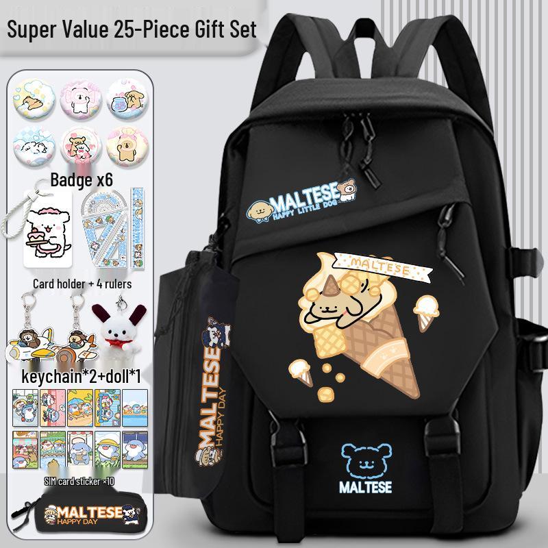 Lively Puppy Girls' Versatile School Backpack - Lightweight, Spacious & Perfect for Travel