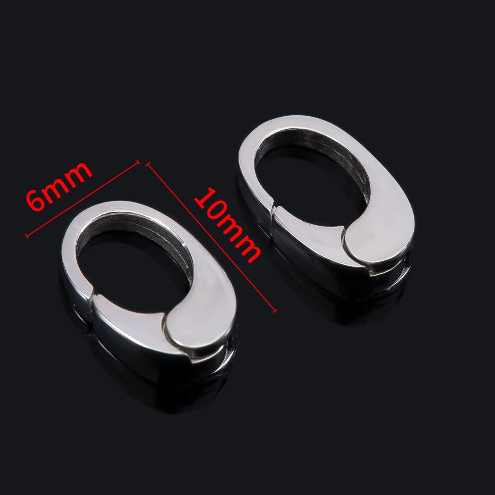 2pcs/1pc No Fade Stainless Steel Spring Lobster Clasp Oval Clasps for Keychain Keyring Carabiner Key Holder DIY Jewelry Making