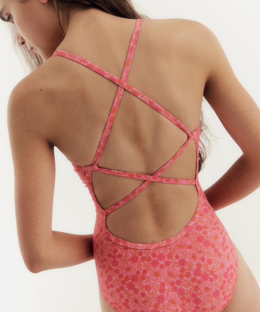 Lupeulupeu [Vintage Peony_Pink] One-Piece Swimsuit