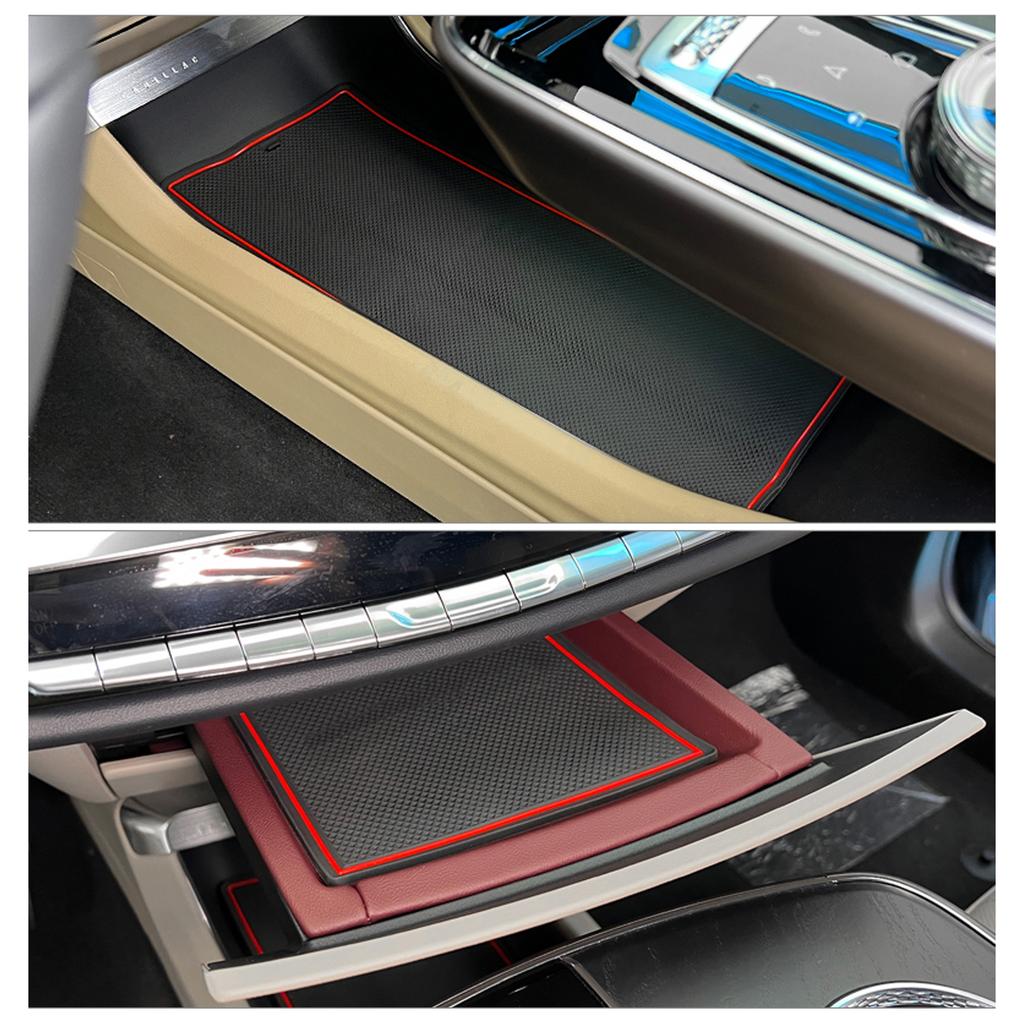 Rutschfeste Tor-Schlitzmatte für Cadillac Lyriq Türrillen-Pad Becherhalter Innenraumzubehör 26 Stück/Set