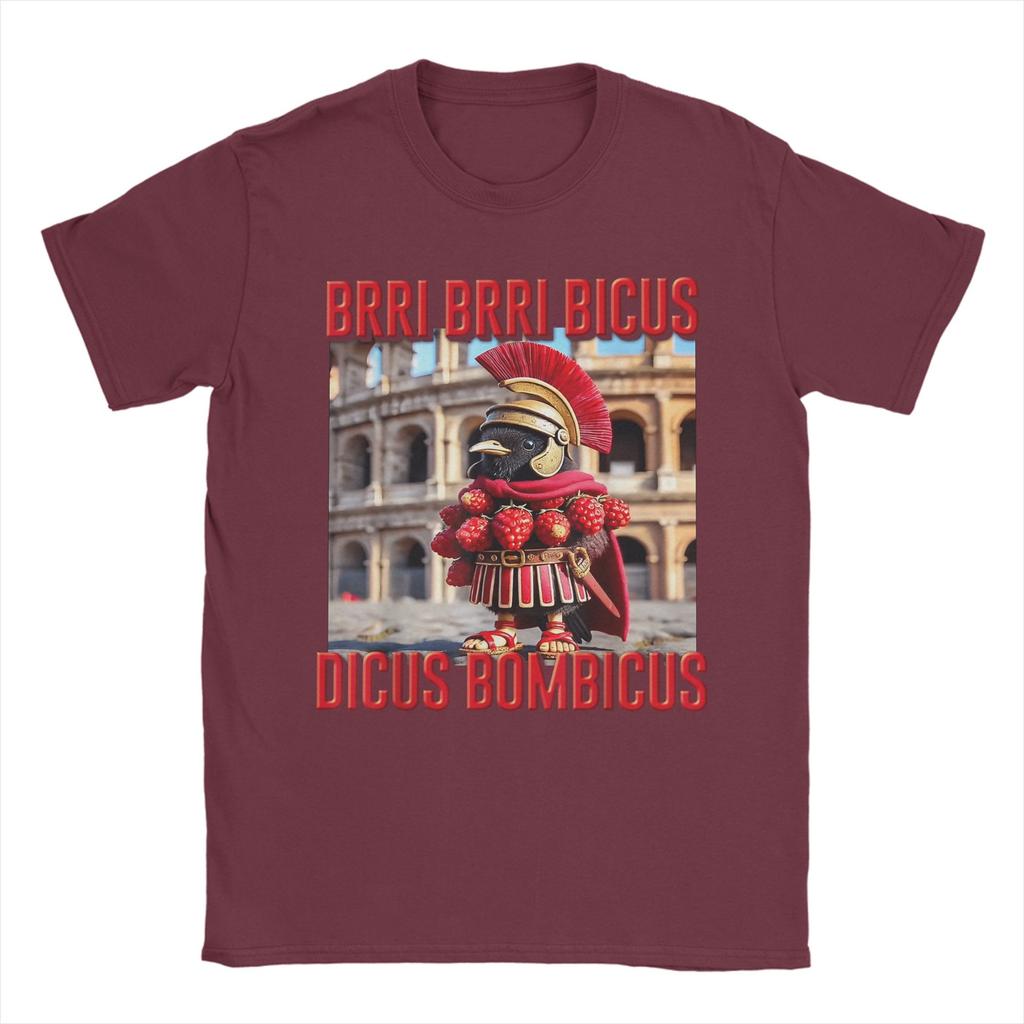 Bri Bri Bicus Dicus  Italian Brainrot Meme T-Shirt for Men  Novelty Cotton Tees O Neck Short Sleeve T Shirts Graphic Tops