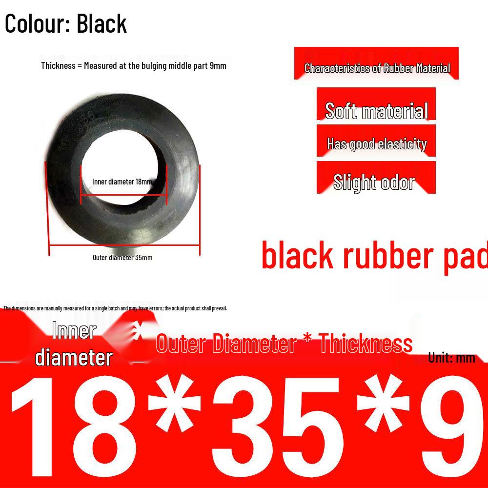 Polyurethane Shock-Absorbing Rubber Cushion with Backrest Pin and Elastic Sleeve