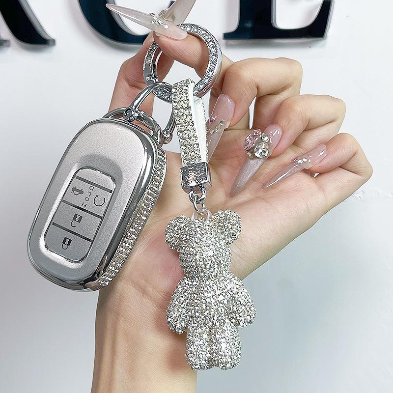 Premium Women's Car Key Case for Honda Accord, Civic, CR-V, Fit, Odyssey, Vezel, Lingpai, and XR-V
