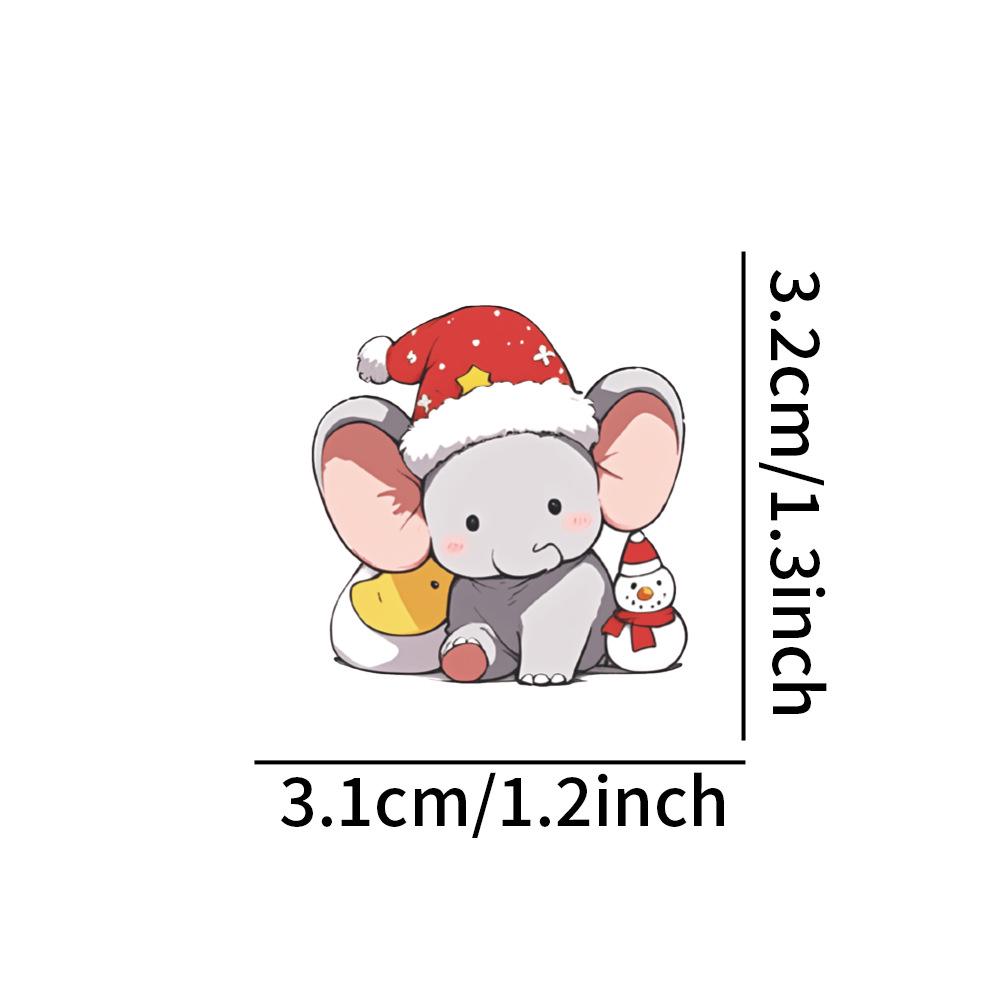 103 Cute Cartoon Animal Christmas Stickers for Envelopes, Gift Bags, and Water Cups