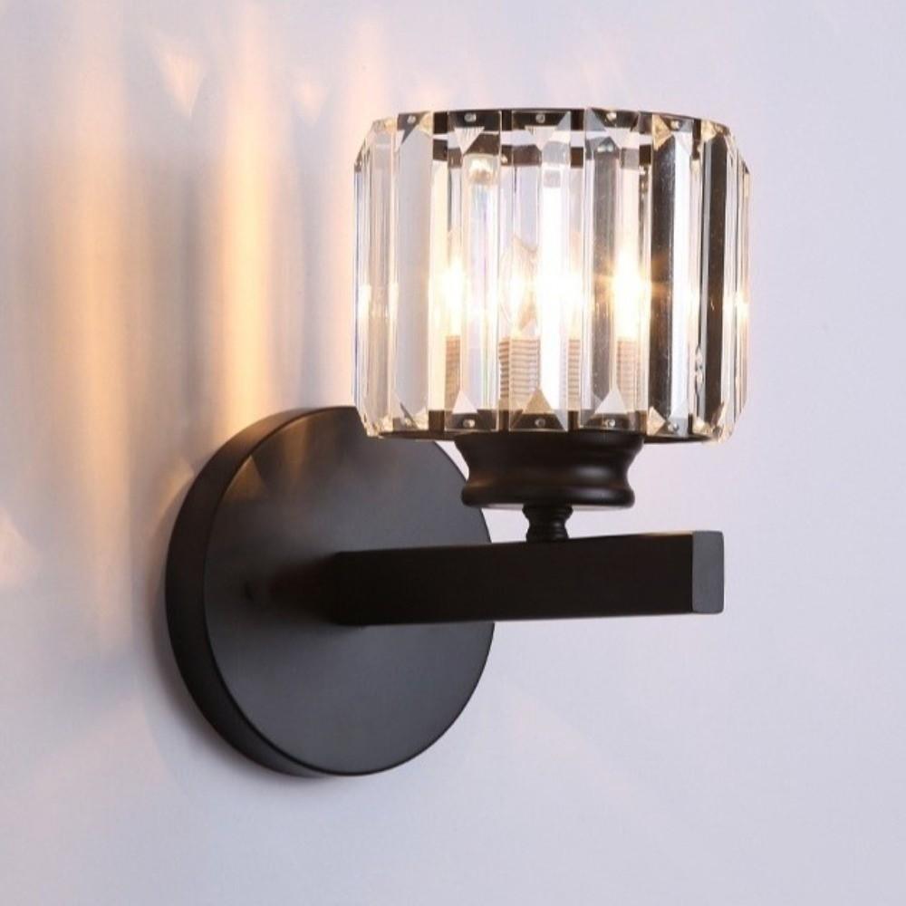 Light Luxury Crystal Wall Lamp LED Lighting 3 Colors Changing Night Light Dimmable Wall Mounted LED Wall Effect Light Home Decor