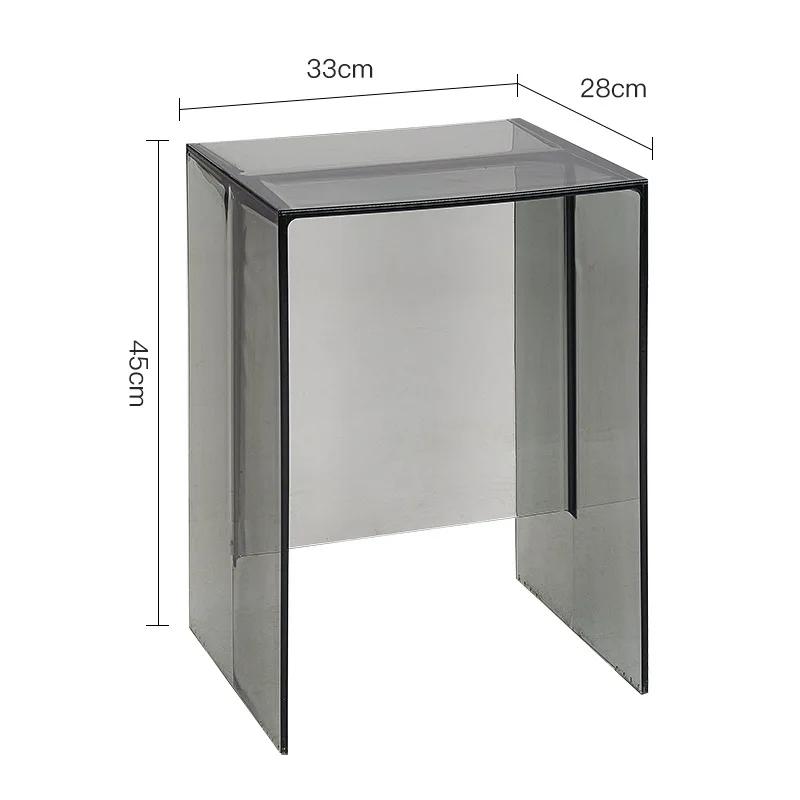 Nordic Acrylic Sofa Side Table Living Room Home Minimalist Mini Coffee Table Ins Creative Transparent Bedside Small Table