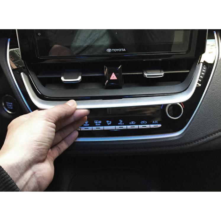 For Toyota Corolla -2026 Dashboard Center Air Vent Trim Matte Silver Kit 1pc
