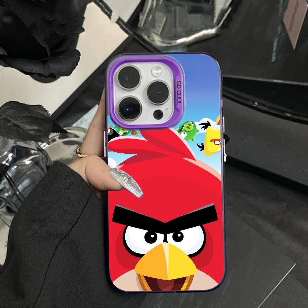 

T-Angry Birds Phone Case For iPhone 17,16,15,14,13,12,Pro MAX Black Matte Shockproof Cover iPhone17PRO