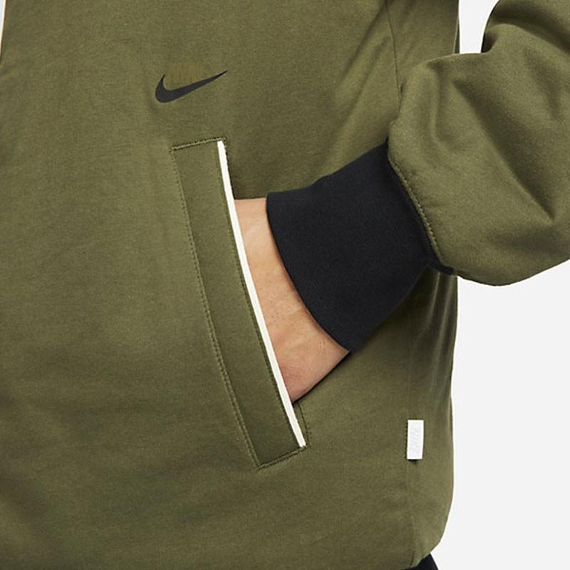 Nike FW22 Sport Warmth Pocket Casual Stand Collar Cotton Jacket Men Jackets Green DD5002-326