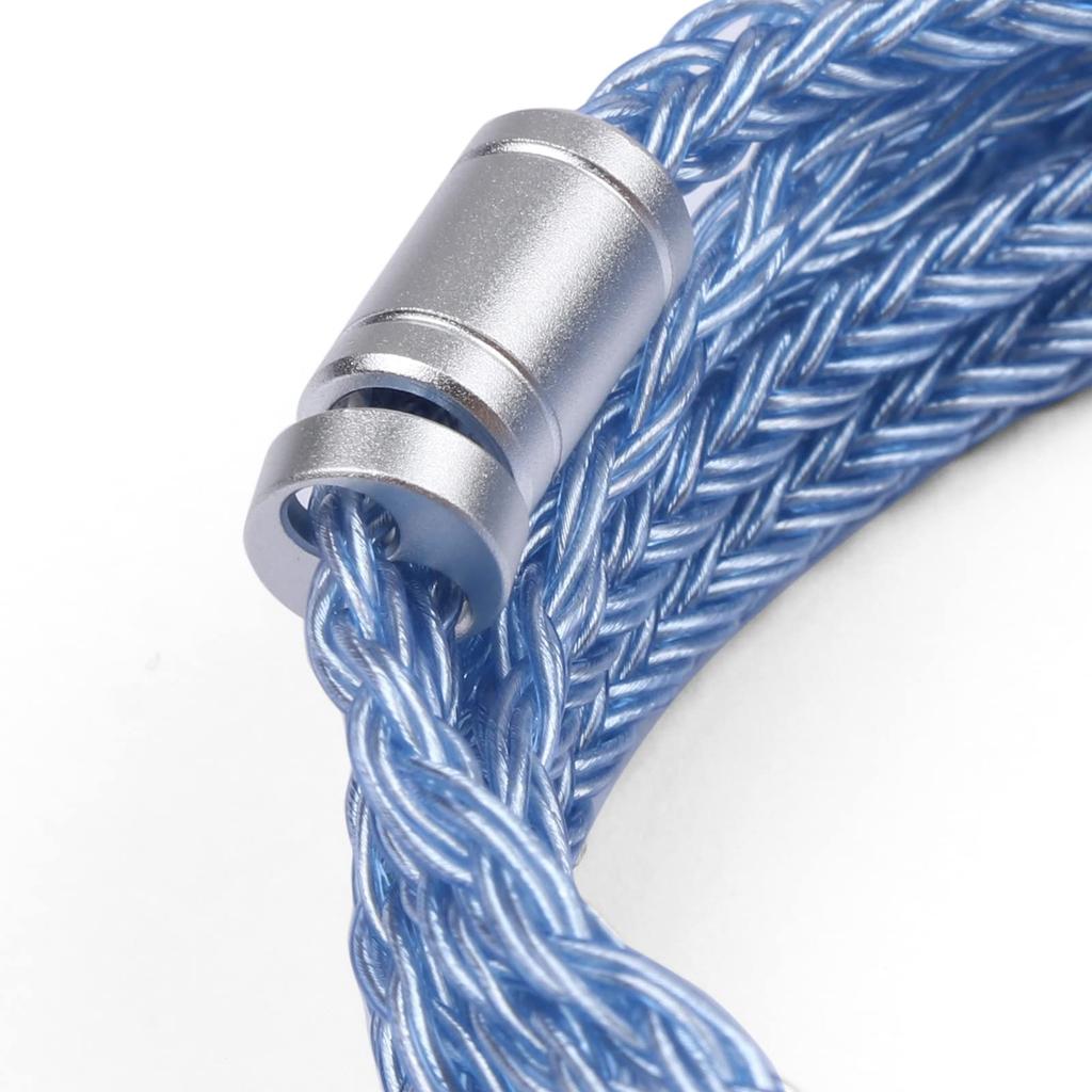 New TRIPOWIN Zonie 16 Core Silver Plated Cable SPCHIFI Earphone Upgrade Cable [2022 Edition] & (3.5mm-MMCX, Blue)