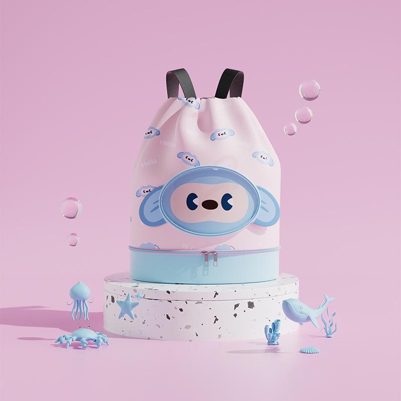 

Детская сумка для плавания с рисунком и отделением для мокрой/сухой обуви — идеально подходит для путешествий, пляжа и использования в качестве рюкзака