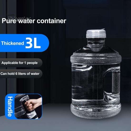 Twist Off Cap Container Plastic Water Jug with Handle And Leakproof Cap, Reusable Durable Portable Drinking Bottle, Transparent Storage for