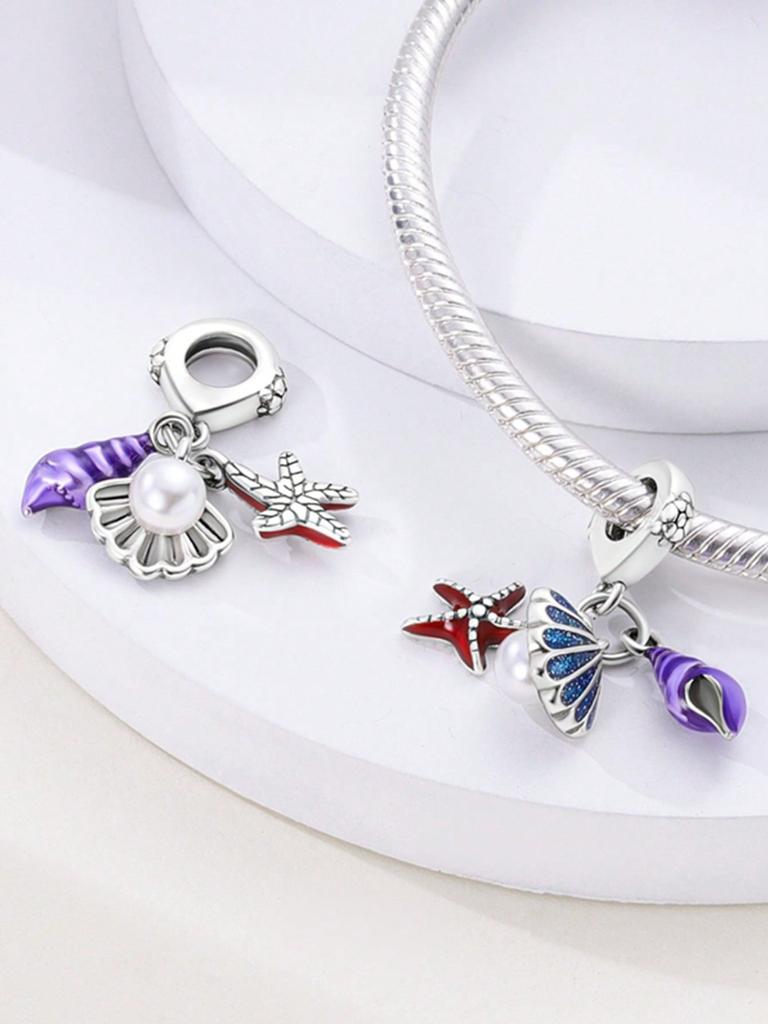 Charms Plata Copper Colors Ocean Octopus Turtle Starfish Beads Pendant For Original Bracelet For Women Diy Jewelry Love Gift