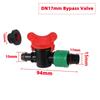 DN17mm Pipe Bypass Valve and Straight Connectors Garden Greenhouse Agriculture Drip Belt Irrigation System Fast Joints 1/5/10Pcs