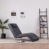 Chaise Longue - vidaXL - Suede-look Faux Leather - Grey - Ergonomic - Thick Padding