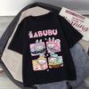 Labubu Cartoon Children's Short Sleeved T-shirt Casual Top Unisex Summer Round Neck Printed Girls' Clothing