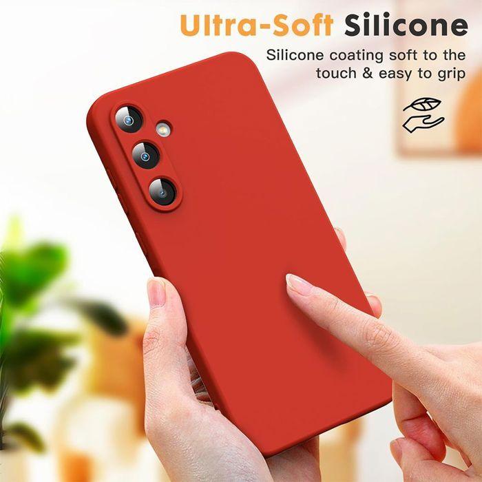 Coque de Protection - BOOLING - Samsung Galaxy A17 4G/5G - Antichoc Anti-Rayures Rouge - 2 Vitres