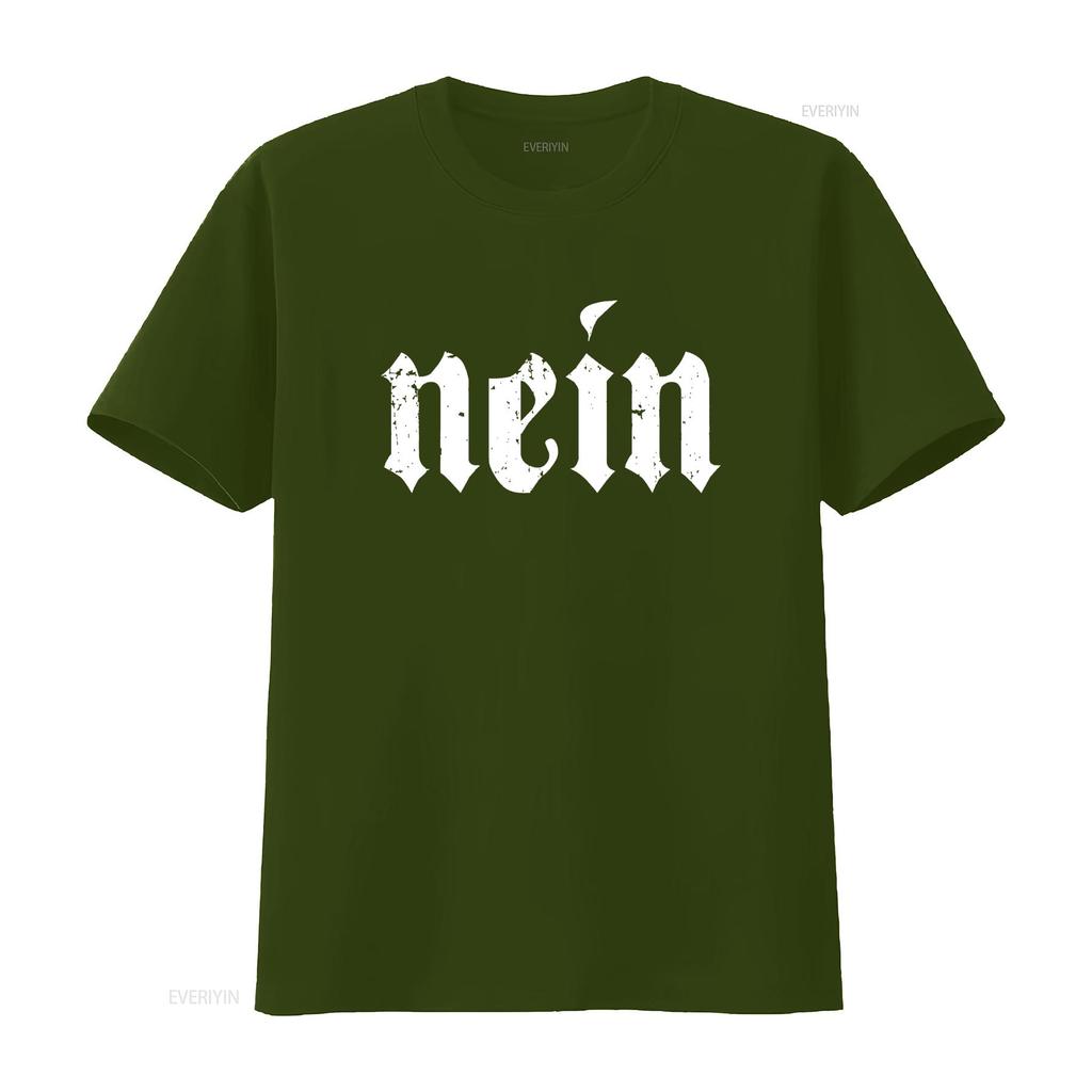 Nee Duitse Mannen Zeggen Nee Grappig Duitsland Deutschland Vintage T-shirt vintage Gewassen Casual man Unisex Ademend streetwear