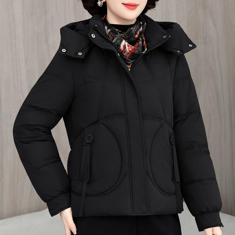 Plus Size L-5XL Middle Age Female Coat Winter Jackets Hooded Loose Thick Warm Women Parkas