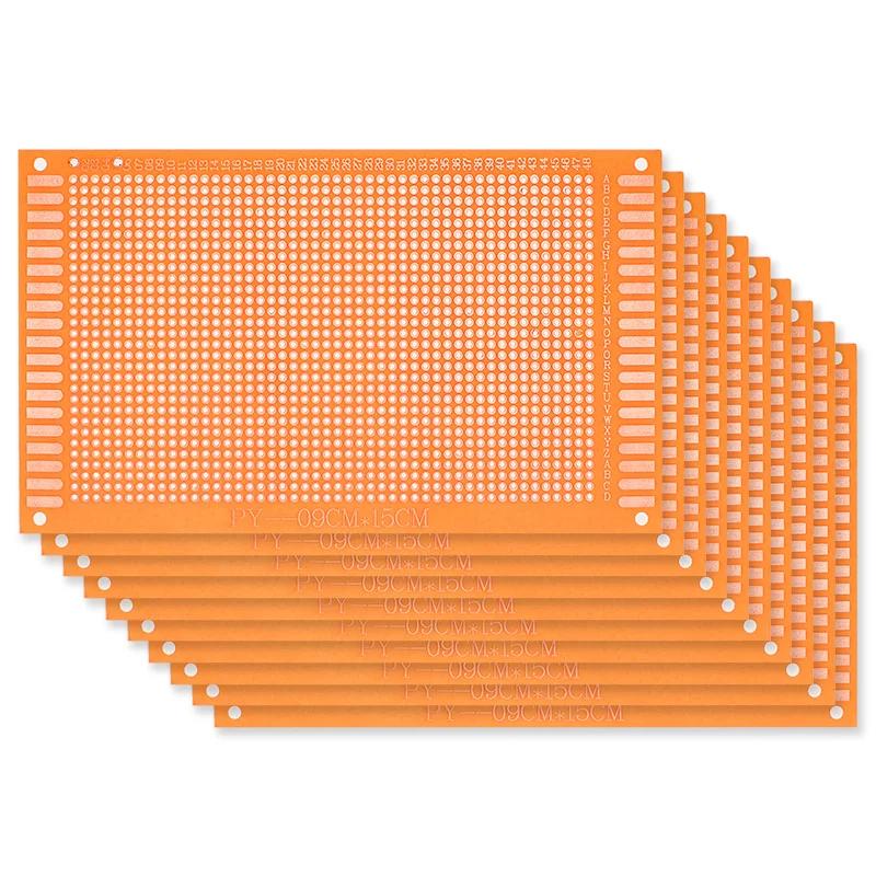 5pcs 9x15cm 9*15cm Single Side Prototype PCB Universal Board Experimental Bakelite Copper Plate Circuirt Board Yellow
