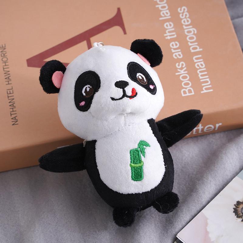 Adorable Panda Plush Toy Keychain Soft Cute Stuffed Animal Bag Charm 12cm
