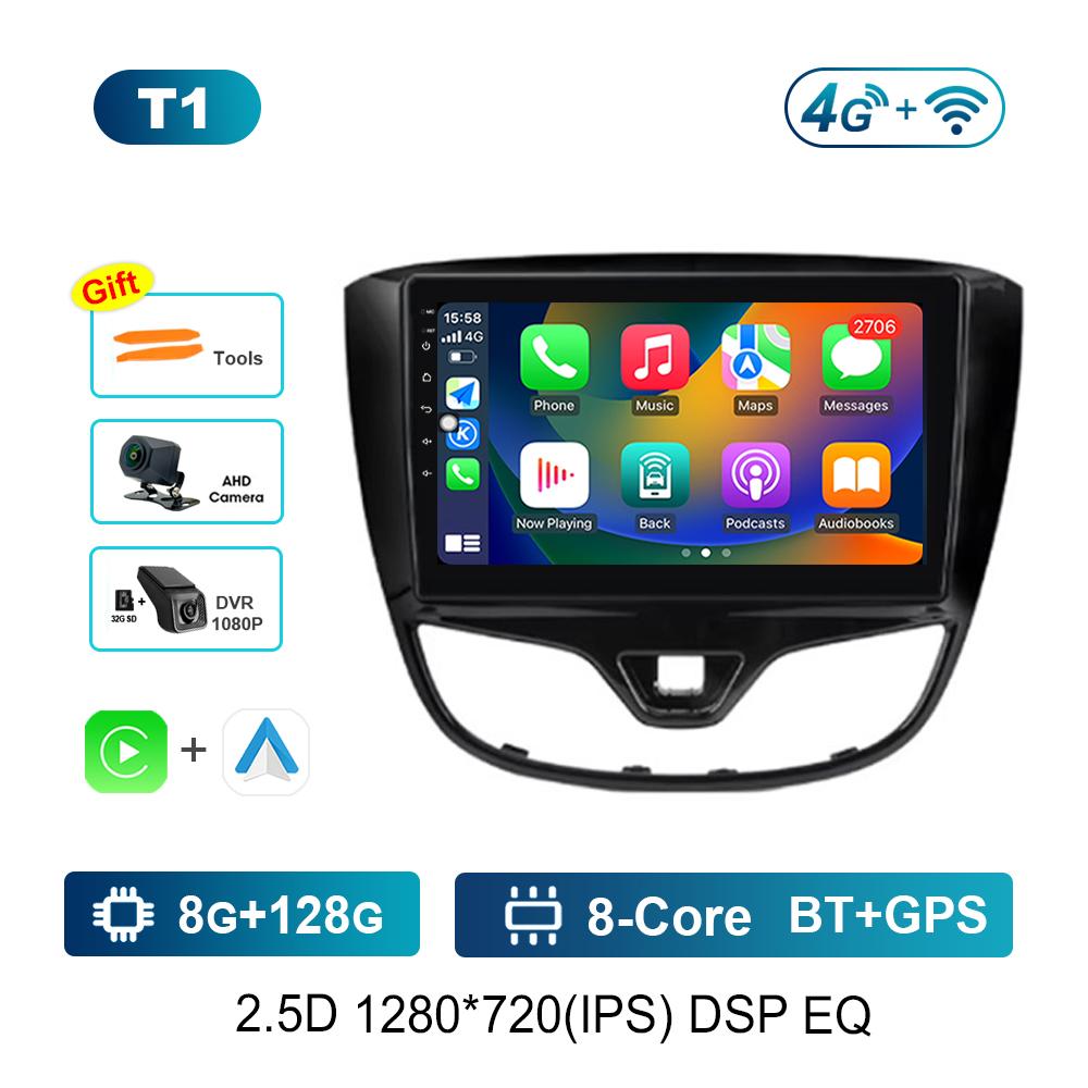 Video Multimedia Player 9 inch for Opel Karl 2017 - 2020 Android Car GPS Navi WiFi BT 4G WiFi Touch Screen Head Unit Cooling Fan