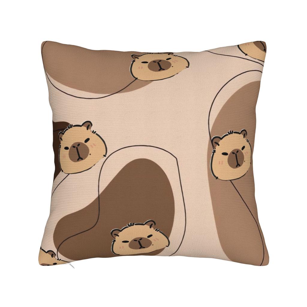 Pillow Case Capybara Soft Pillow Cover For Sofa Couch Bed Living Room Funny Pillowcases