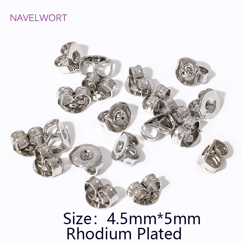 50/100Pcs 14K Gold Plate Brass Earing Back Stopper Butterfly Earing Plug For Jewelry Making DIY Earring Jewelry Accessories