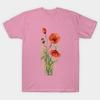 T Shirt Women Red Poppies Harajuku Print Kawaii Tshirt Summer Short Sleeve Female T-Shirt Top Tee