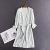 New Cotton Waffle Kimono Bathrobe - Long Sleeve, Soft & Skin-Friendly, Perfect for Spring & Autumn