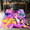Custom Name KPop Demon Hunters Printed Carpet,Rug for Office Chair Living Room Bedroom Kitchen Room Decor Gifts.