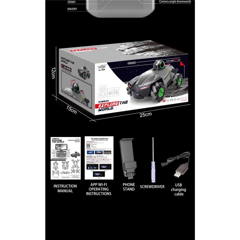 RC Car 1:20 With Video 2.4G WIFI FPV HD Camera Car 360° Rotation Stunt Camera Car Kids boy toys