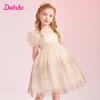 Champagne Elegant Bead Dress for Girls