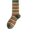 Long Socks Women'S Plaid Medium Tube Cotton Socks High Tube Tide Japanese Retro Stacking Socks Stockings