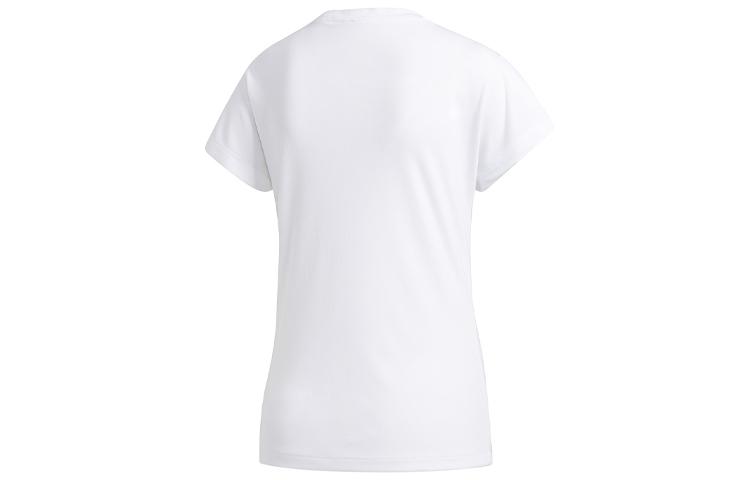 adidas T Shirts Women's White Crew Neck Moderate Cinched Waist EB4501