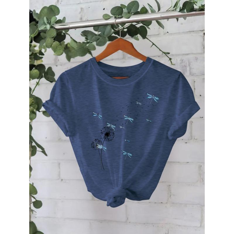 Dandelion Summer New Short-sleeved Women's Fashion T-shirt