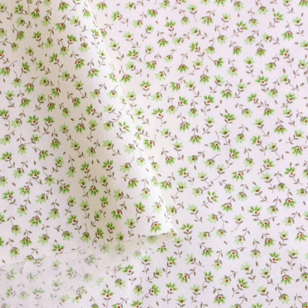 Sojitz Fashion Floral Print Broadcloth 112cm Wide X 2m Craft and Handmade Supplies Fabric, Cut, Green, B6100Z-3-1-2M,