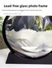 3D Hourglass Quicksand Moving Sand Art Picture Round Glass Deep Sea Sandscape Craft Flowing Painting Home Office Work Decor