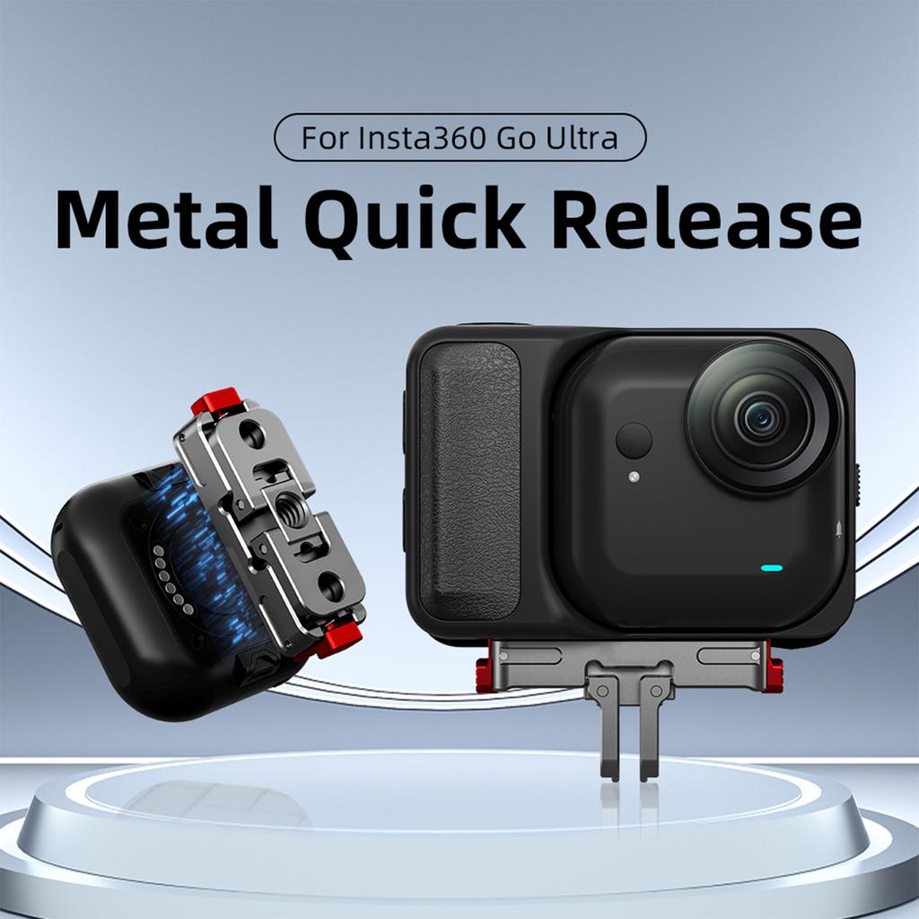 Camera Magnetic Adapter Mount for Insta360 Go Ultra Aluminum Alloy Quick Release Mount Expansion Bracket Camera Accessories