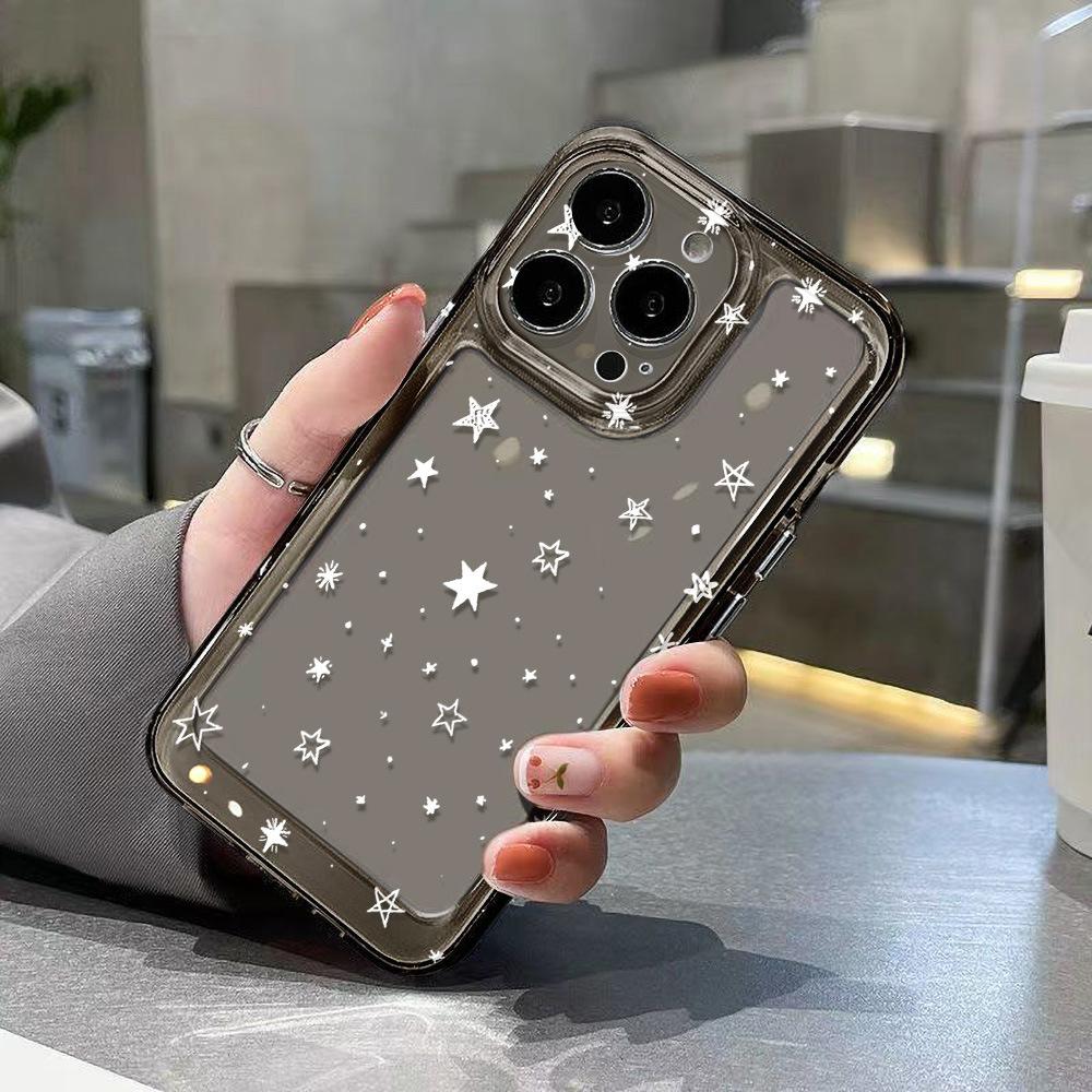 Applicable to iPhone17ProMax polka dot small snowflake space phone case Apple 16 transparent 15/14 niche