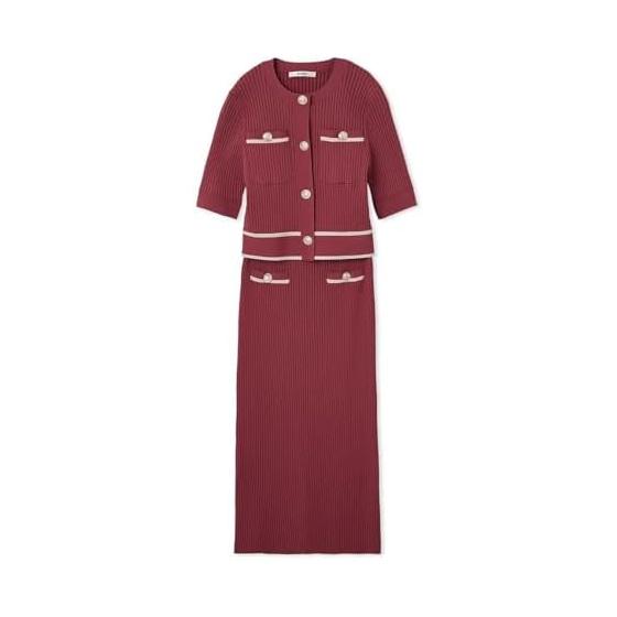 SNIDEL Metal Button Knit Setup SWNO254077 Women s
